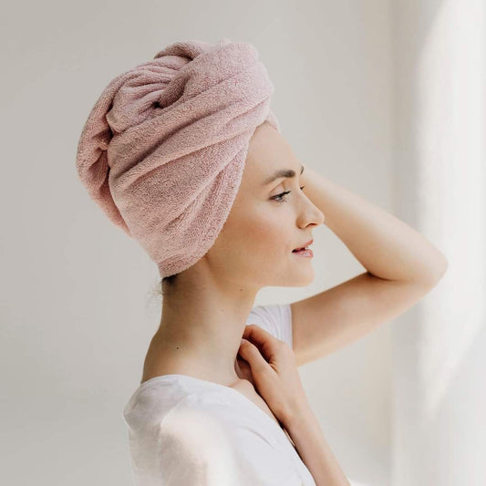 Túrban handklæði - Blush Pink