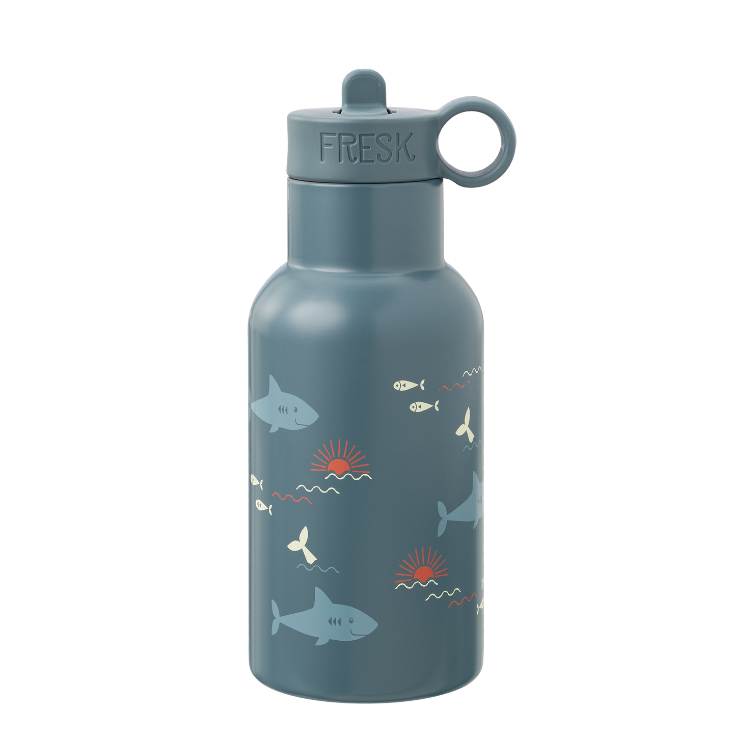 Vatnsbrúsi úr stáli með röri - Shark 350ml