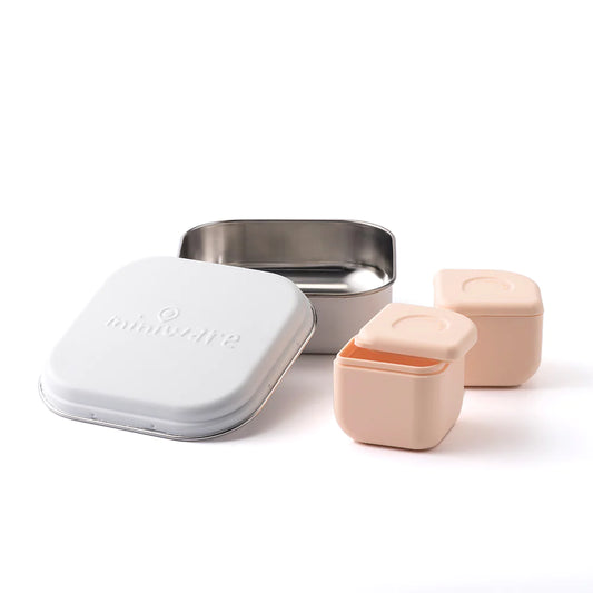 GrowBento Lunch Set (Snow/Peach)