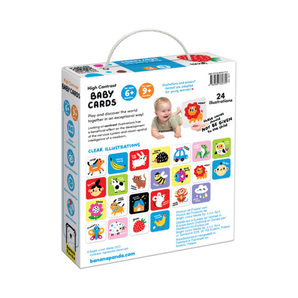 High Contrast Baby Cards 6+ 9+ mánaða