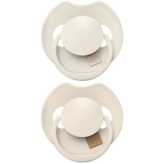 LOVI Prime Sílikon Snuð - 6-18 mánaða - Coconut/Ivory 2 í boxi