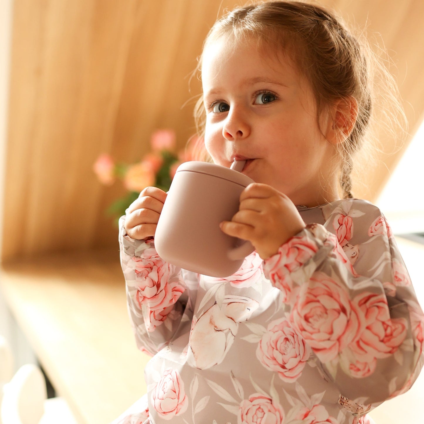 Sílikon kanna með röri & Snarl bolli 2in1 (5 litir í boði)