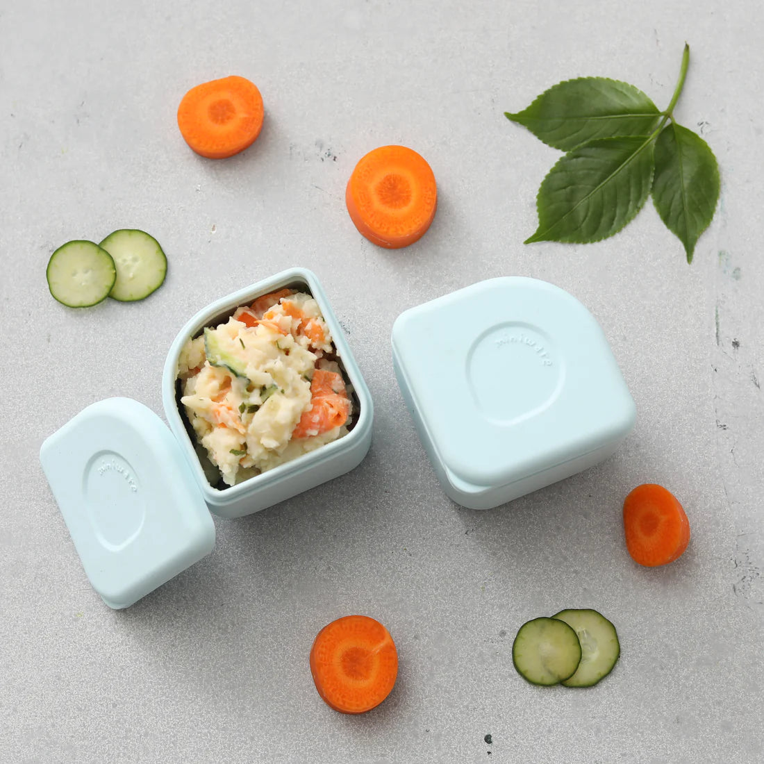 GrowBento Lunch Set (Snow/Aqua)