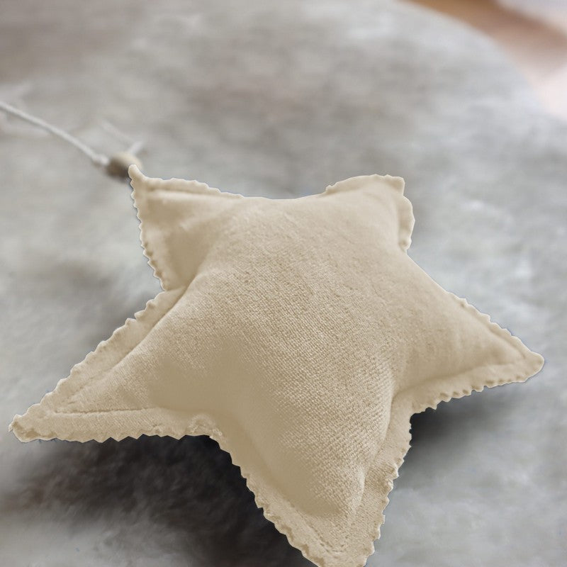 Velvet Star Garland  - Beige