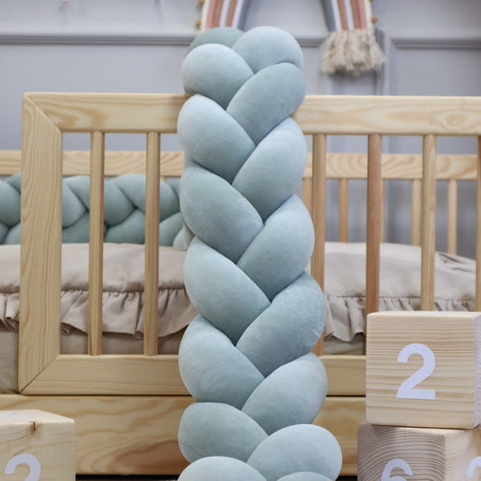 Stuðkantur Flétta (3 strands) - Gray Blue - FORPÖNTUN