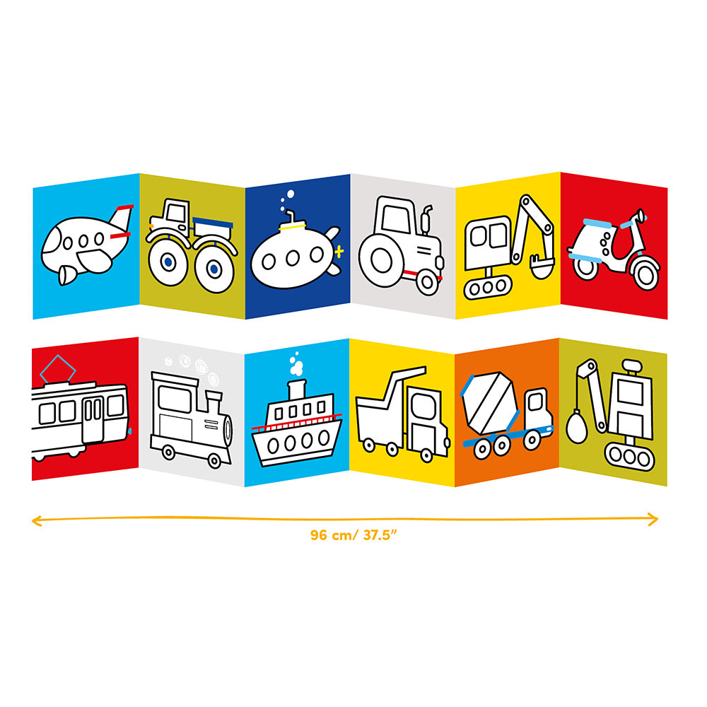 Looong Coloring Books - Ready to colour Vehicles 2+