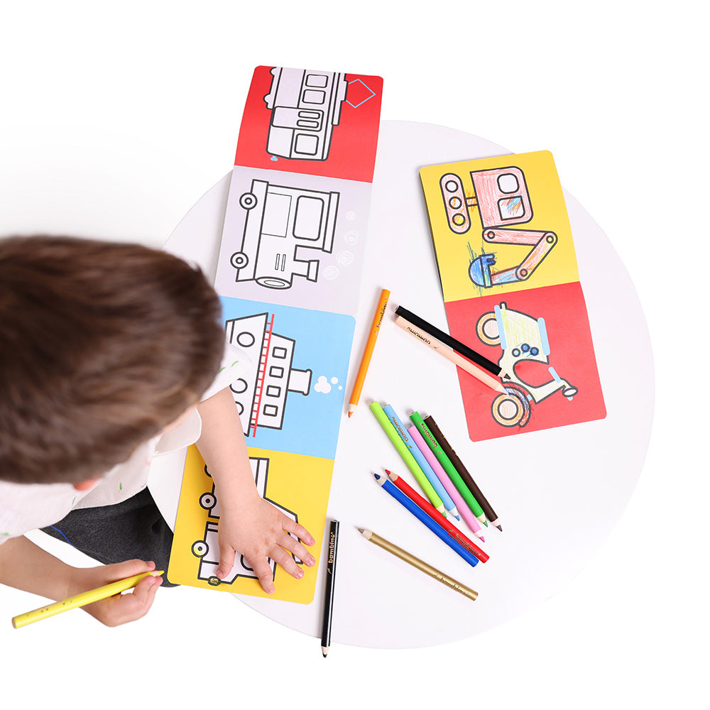 Looong Coloring Books - Ready to colour Vehicles 2+