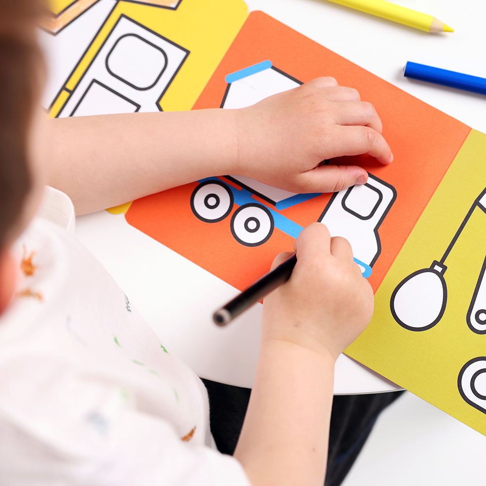 Looong Coloring Books - Ready to colour Vehicles 2+