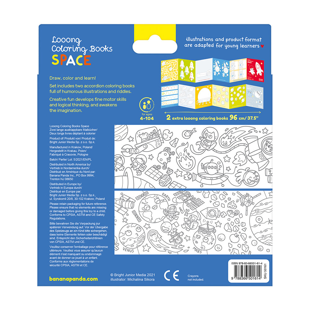 Looong Coloring Books - Space 4+