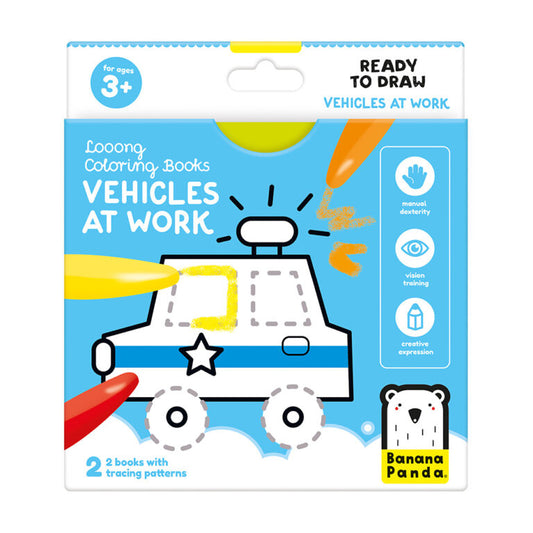 Looong Coloring Books - Vehicles 3+