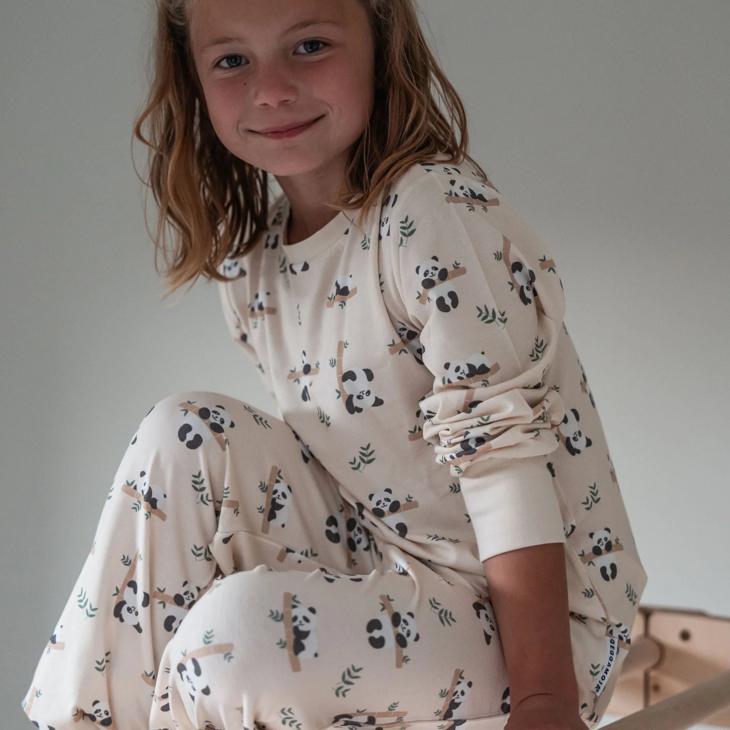 Bamboo Náttföt - Panda Beige