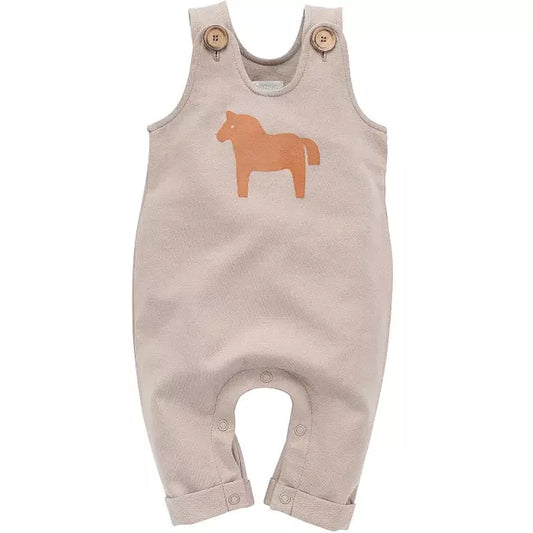 Smekkbuxur - Dungarees Wooden Pony Beige