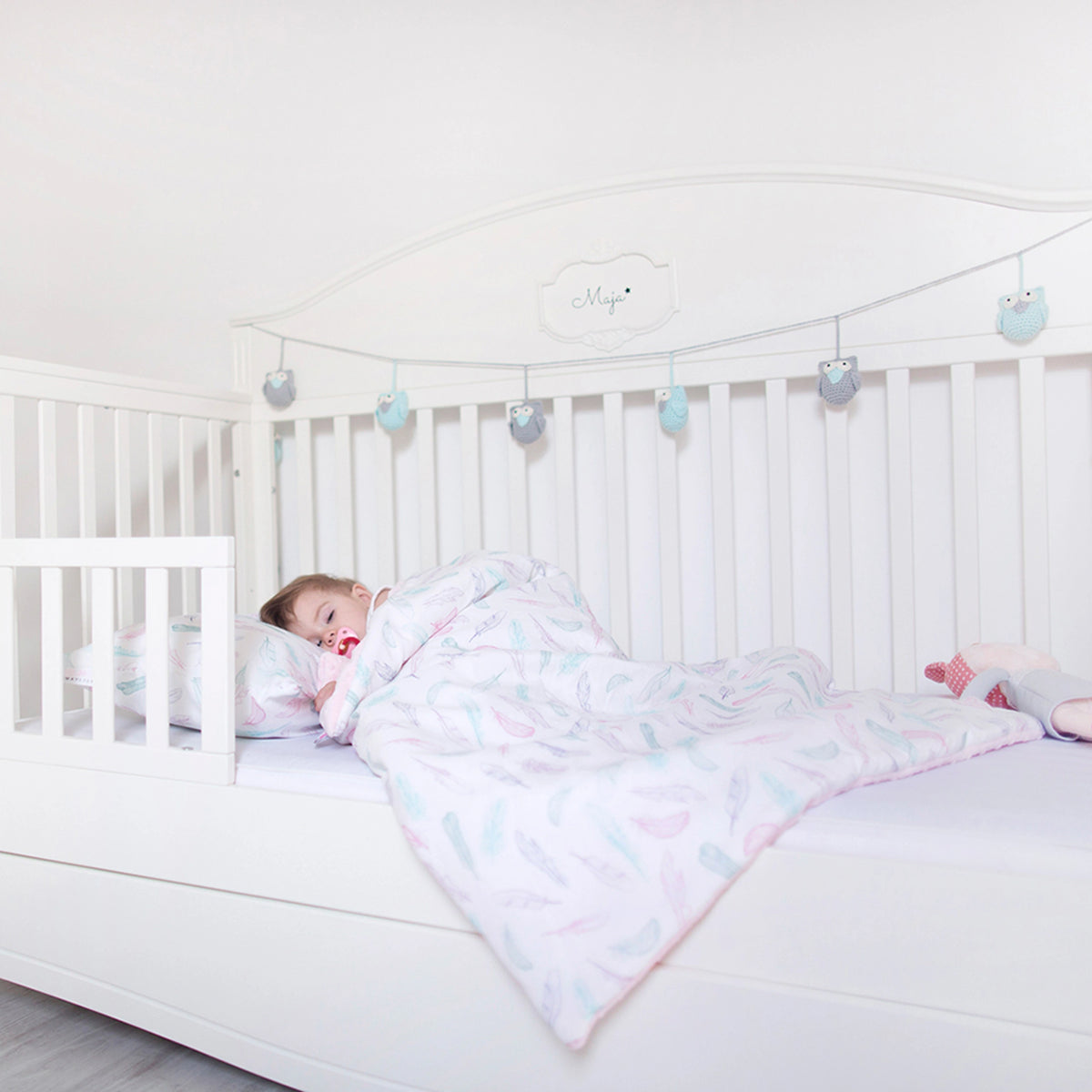 Bamboo Sæng/Teppi - Taupe Stones Beige Minky