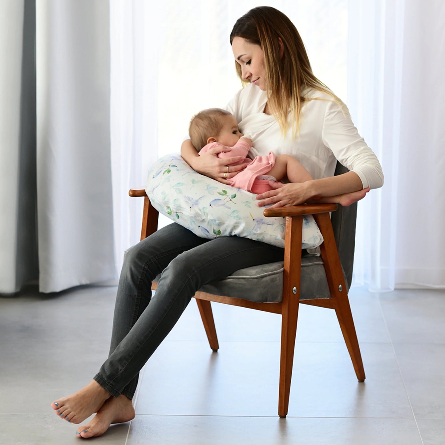 Brjóstagjafa- og meðgöngu púði - Maternity Pillow 2in1 - Bunnies