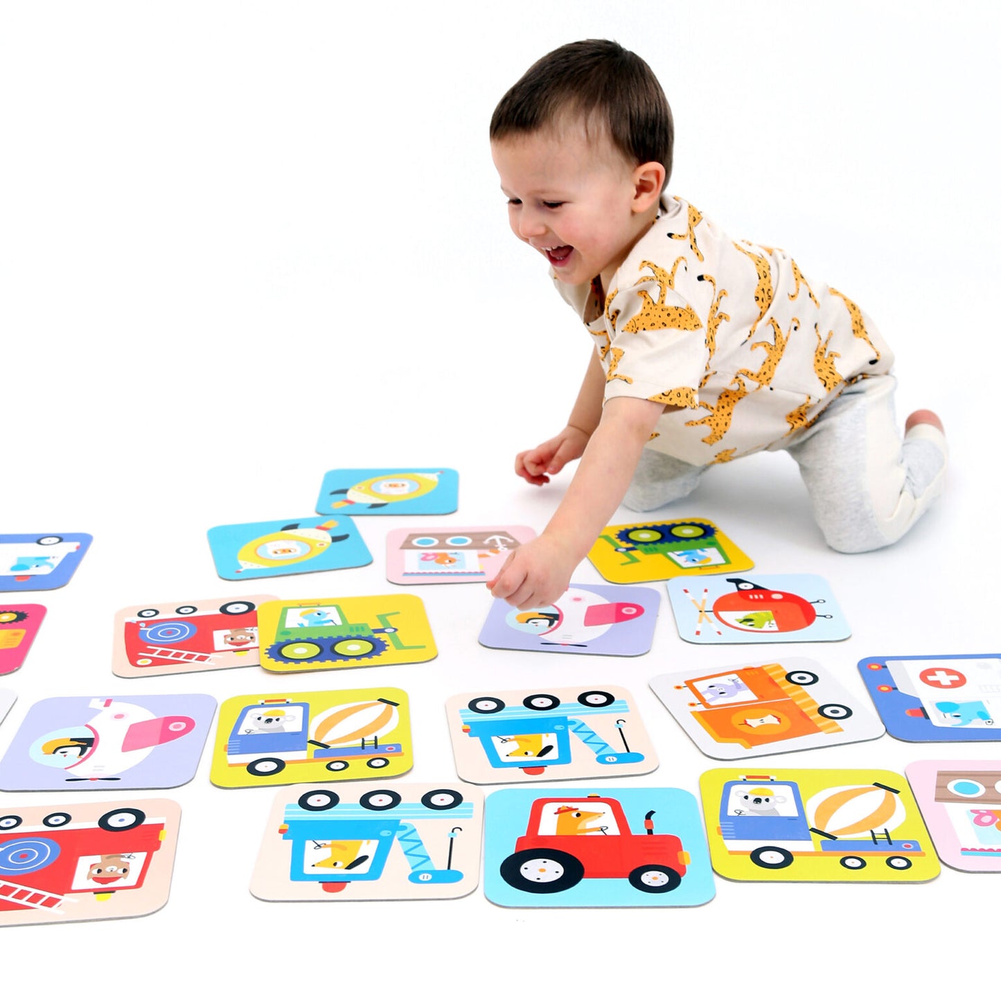 Suuuper Size Spil Memory Game - Vehicles 2+