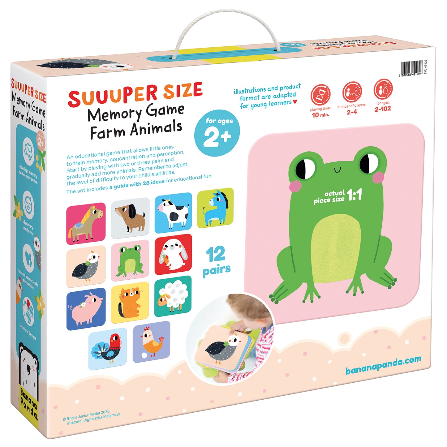 Suuuper Size Spil Memory Game - Farm Animals 2+