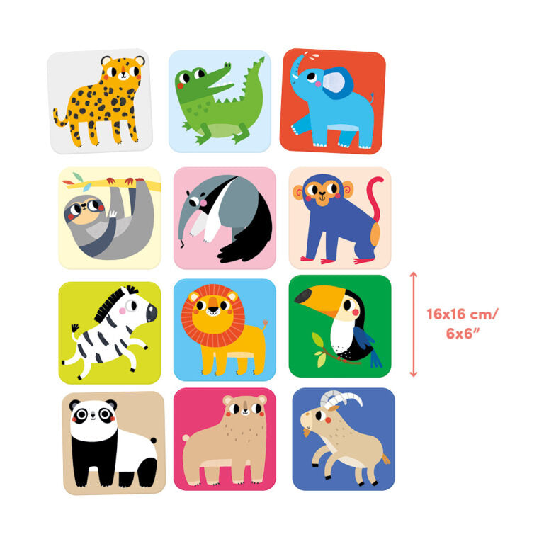 Suuuper Size Memory Game - Wild Animals 2+