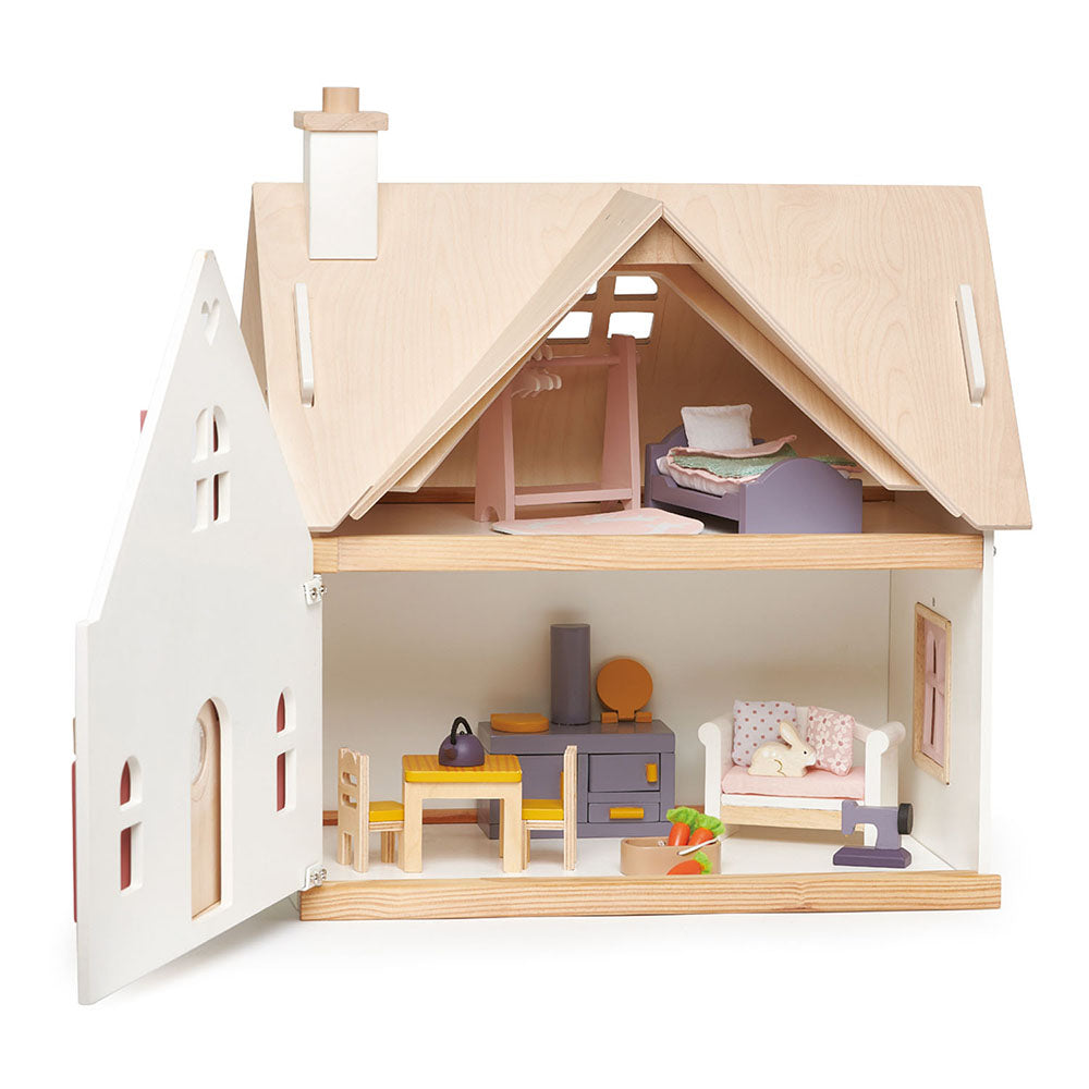 Dúkkuhús - Dollhouse with Furniture - Cottontail Cottage