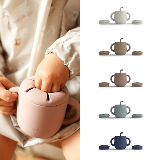 Sílikon kanna með röri & Snarl bolli 2in1 (5 litir í boði)