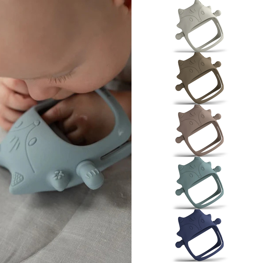 Sílikon Nagdót - Fox Sensory Teething Toy (5 litir í boði)