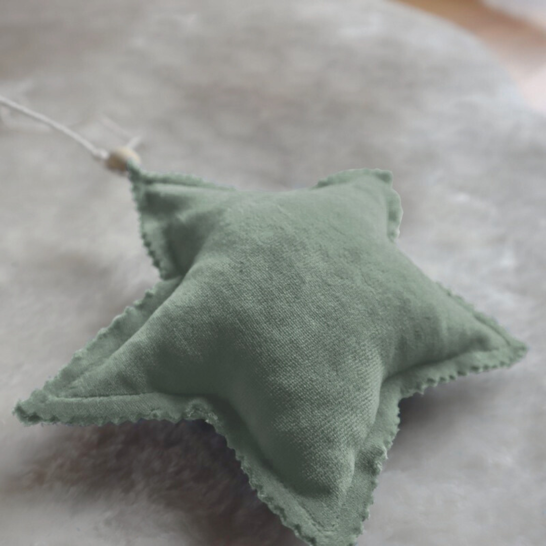 Velvet Star Garland  - Sage Green