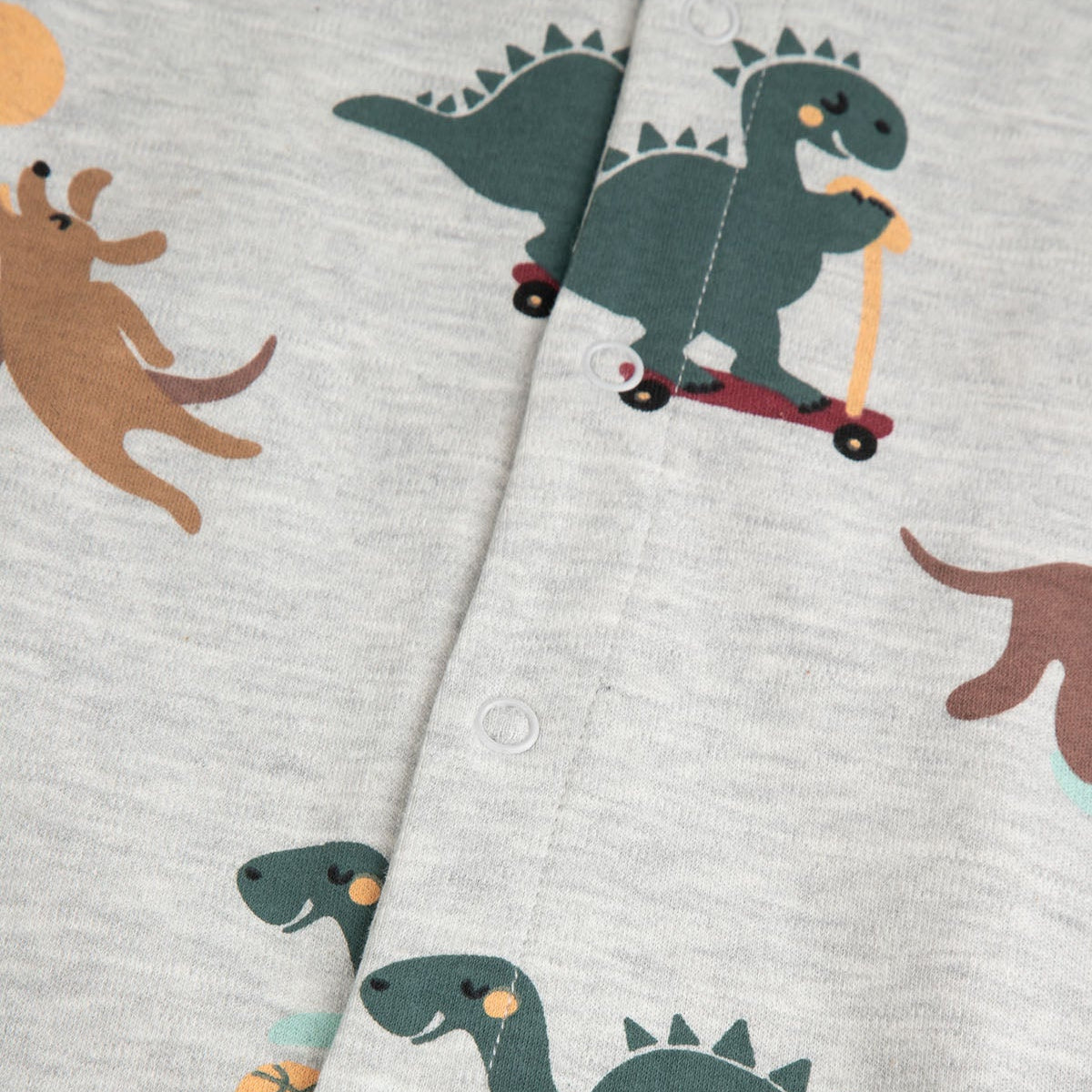 Náttgalli með sokkum - Gray Dinosaurs