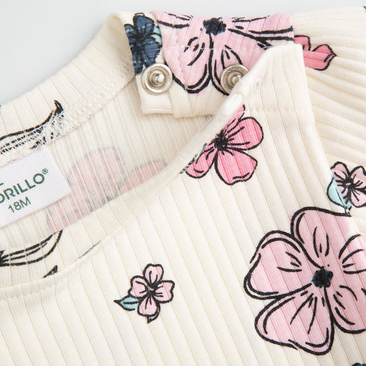 Samfella - Ribbed Ecri Flowers