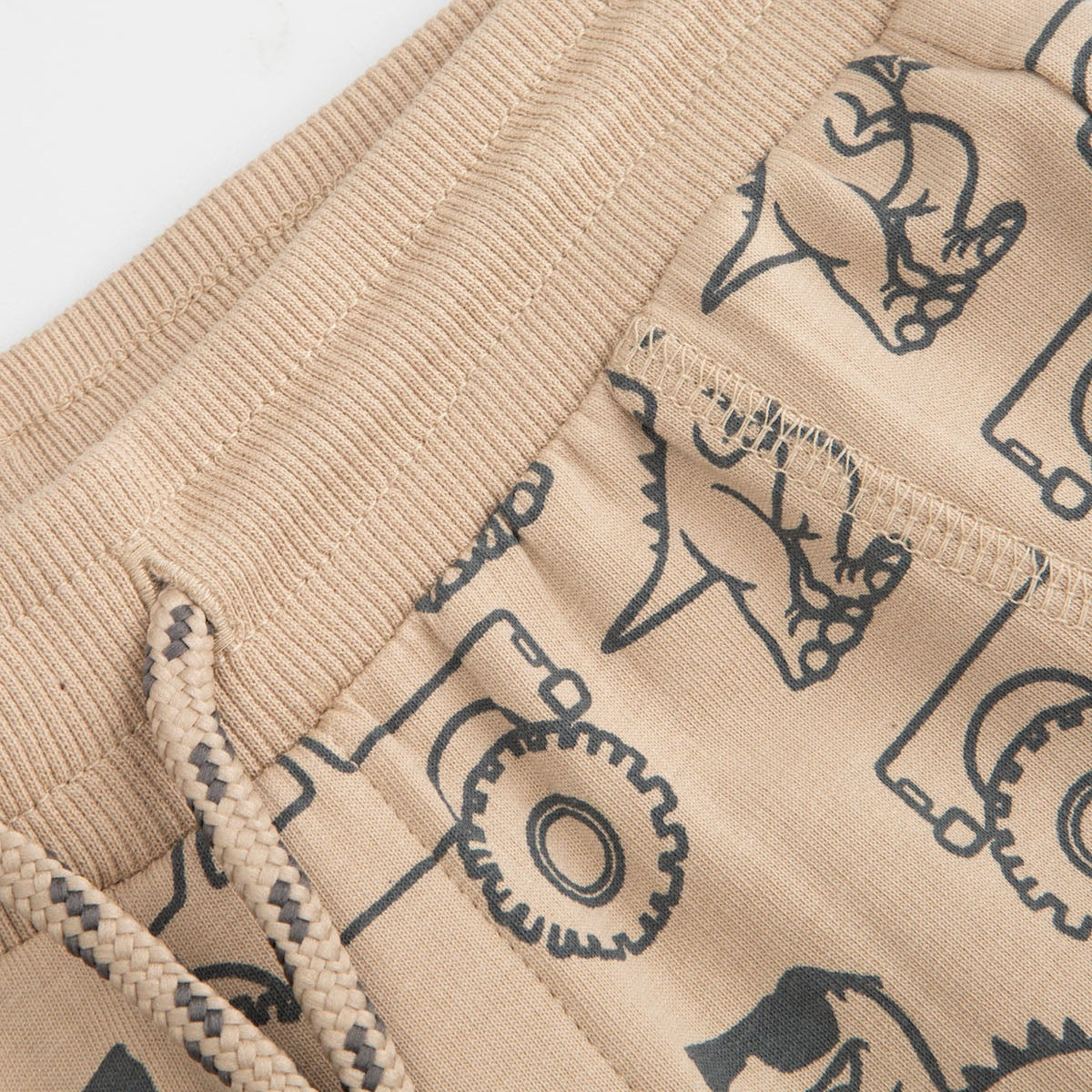 Leggings - Beige Dino Vehicles