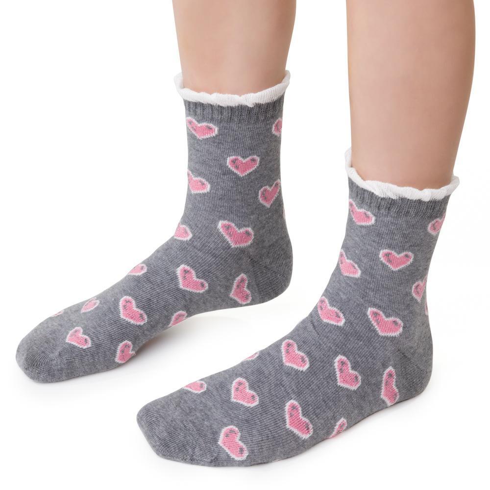 Sokkar - Gray Hearts st. 26-34