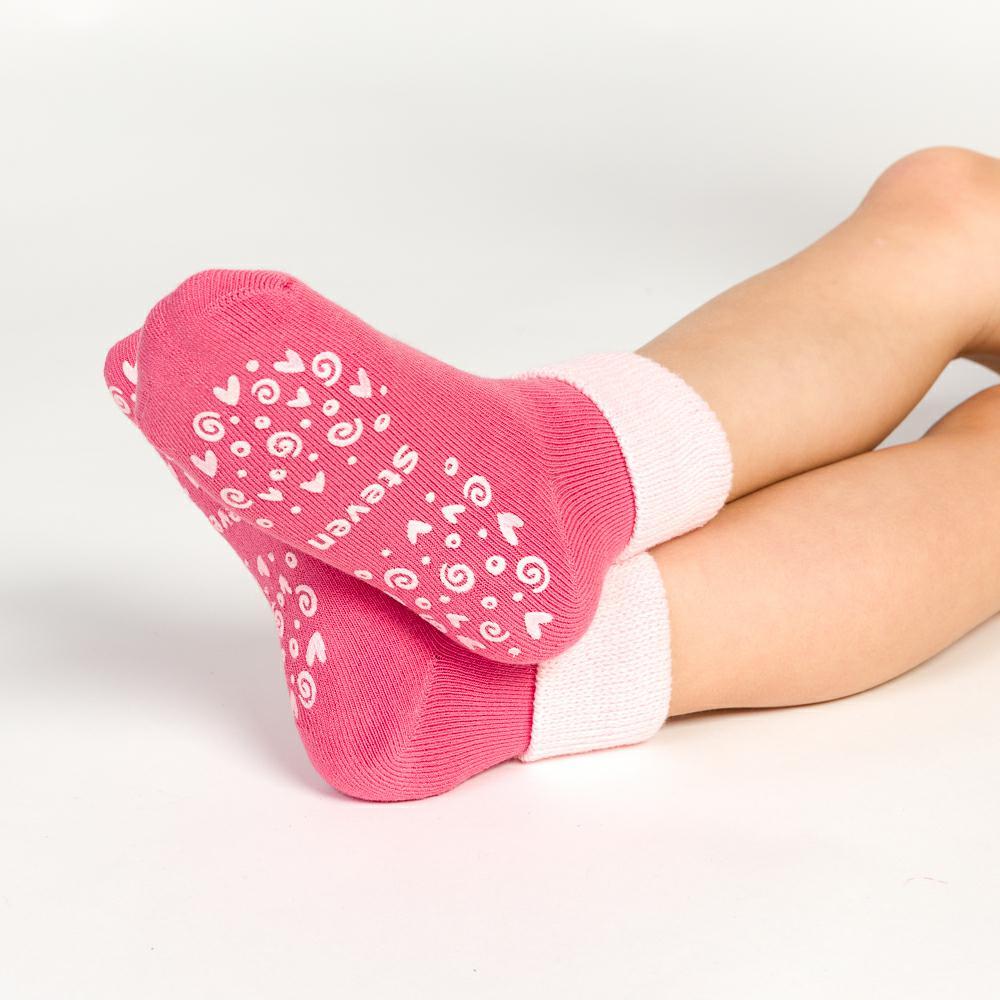 Sokkar með stoppi - Frotte Pink st. 20-25