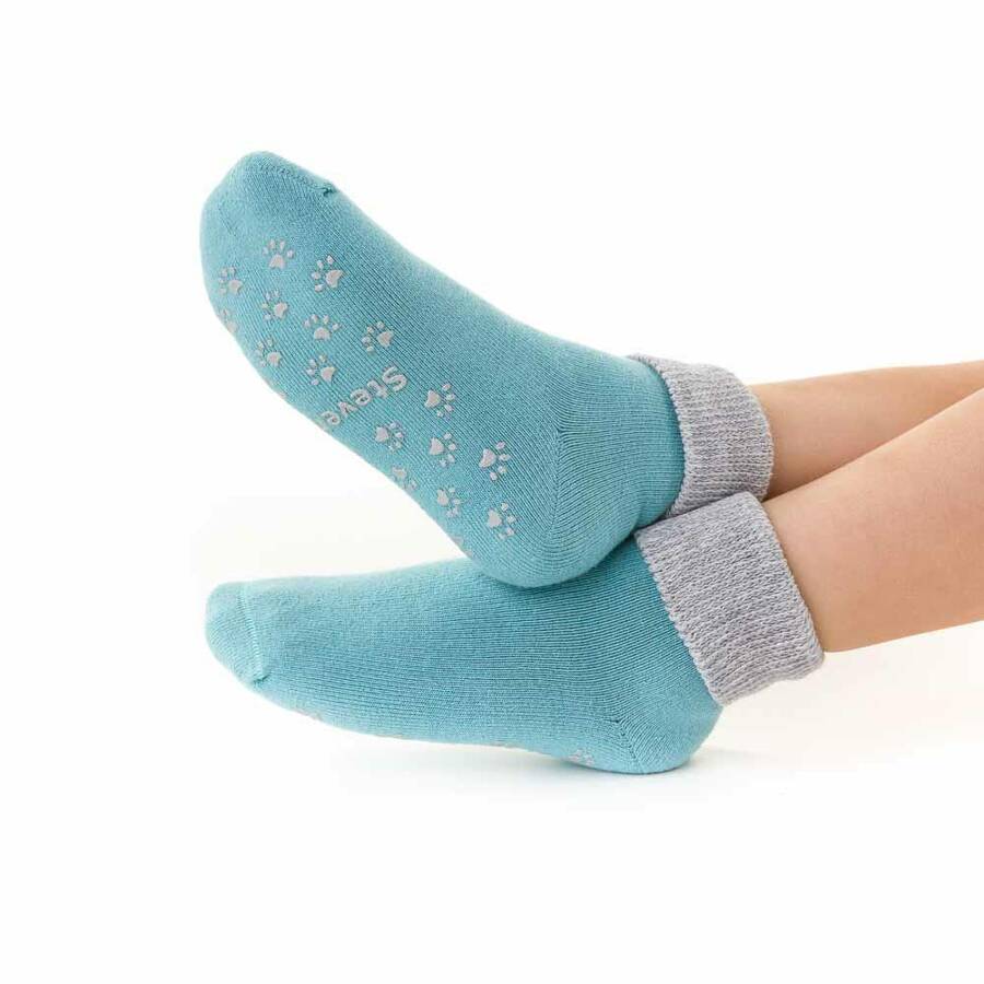 Sokkar með stoppi - Frotte Turquoise st. 20-25