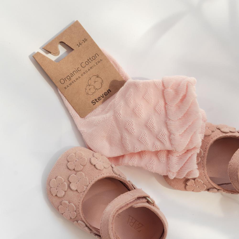 Organic Cotton Ungbarnasokkar - Pink