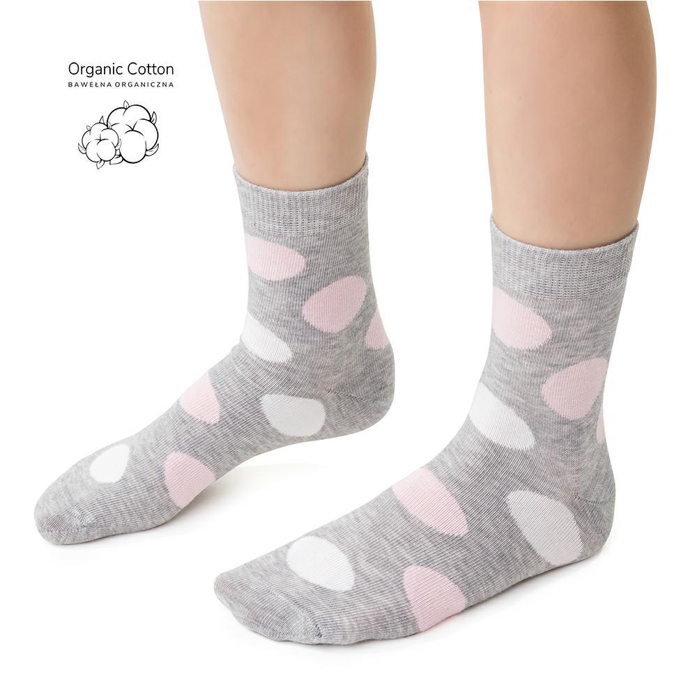 Organic Cotton Sokkar - Gray Dots