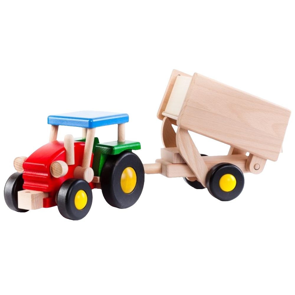 Viðar traktor með kerru