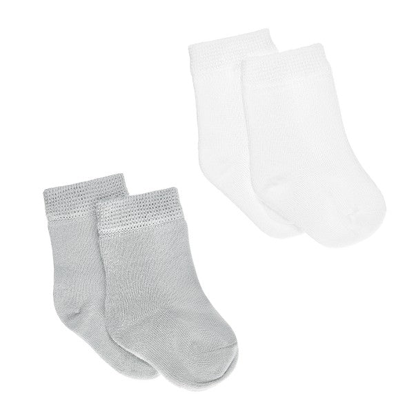 Bambus Ungbarnasokkar 2-pack Pearl Gray