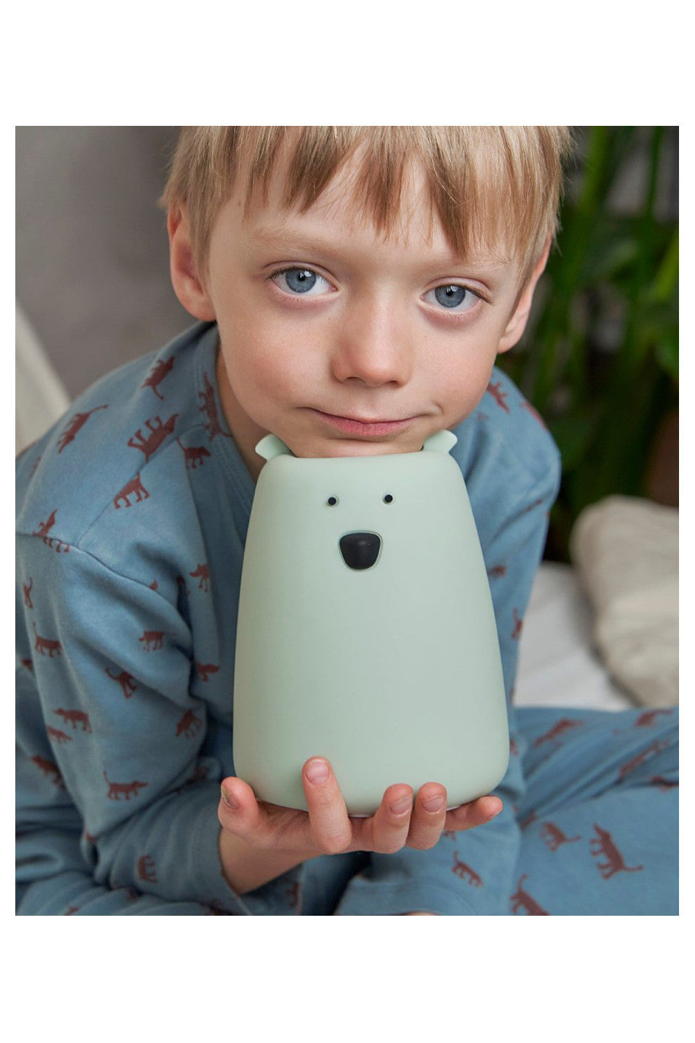 Mjúkur Sílikon Lampi - Bear Green Sage
