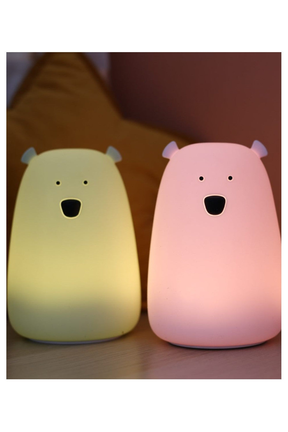 Mjúkur Sílikon Lampi - Bear Green Sage