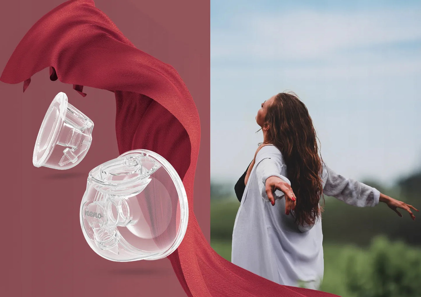 2 Collection cups for Neno breast pumps