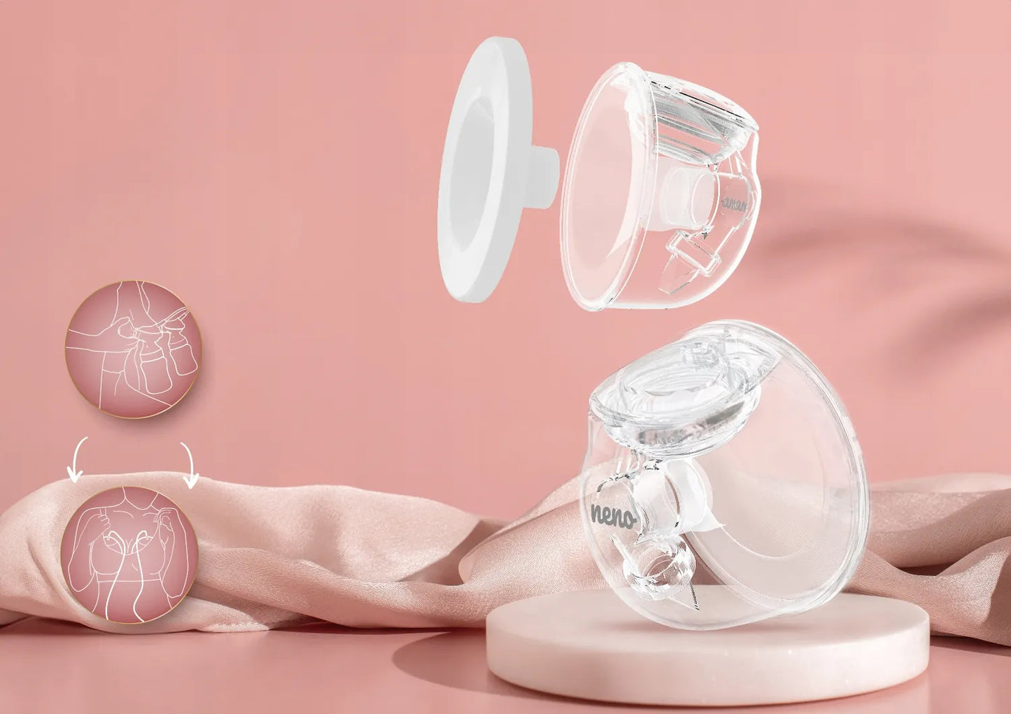 2 Collection cups for Neno breast pumps