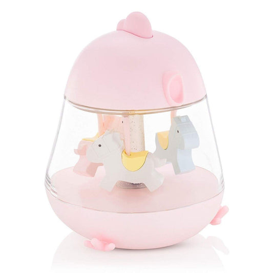 Chicklet Lamp with Carousel Music Box - PInk