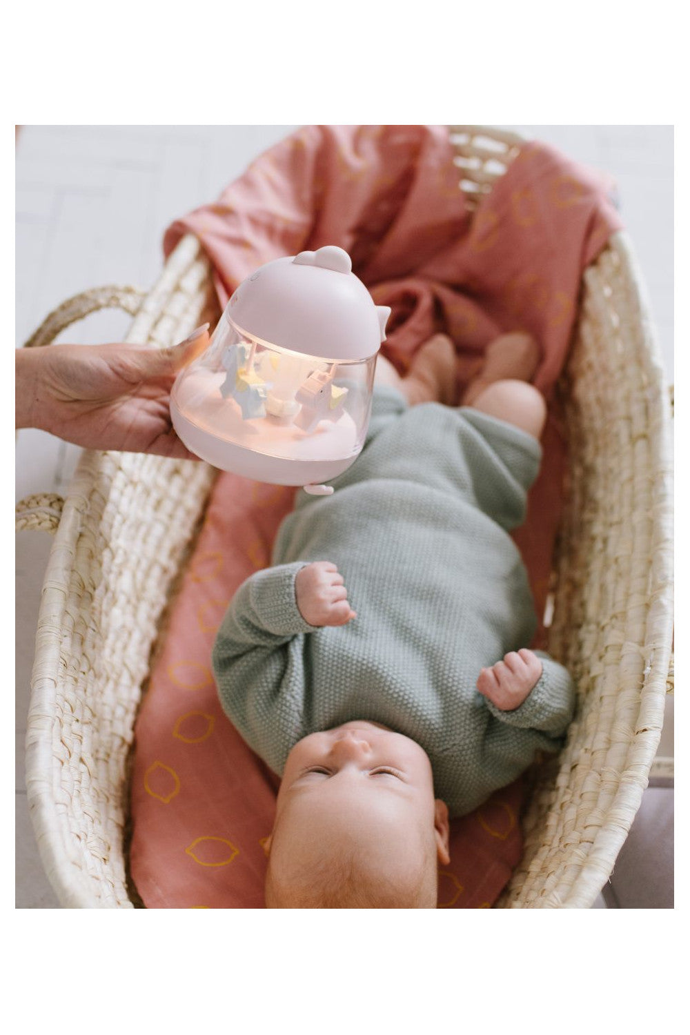 Chicklet Lamp with Carousel Music Box - PInk