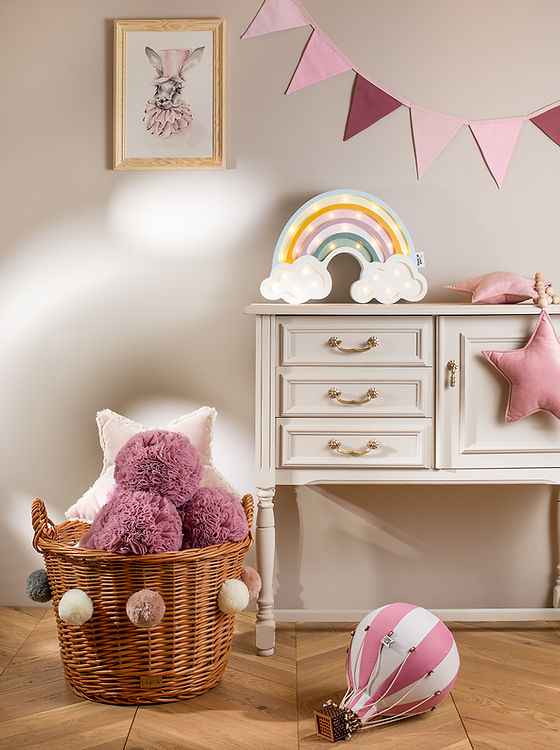 Loftbelgur S - White/Powder Pink