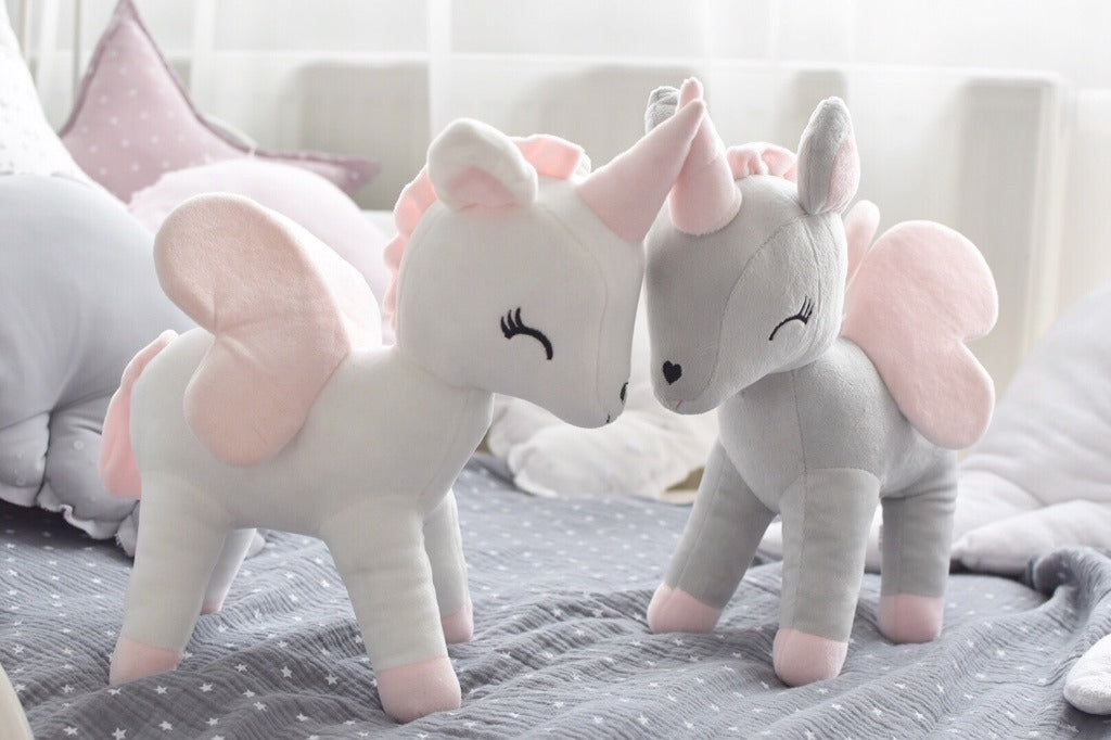 Plush Unicorn Gray M