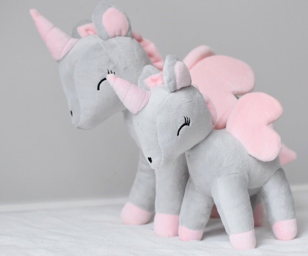 Plush Unicorn Gray M