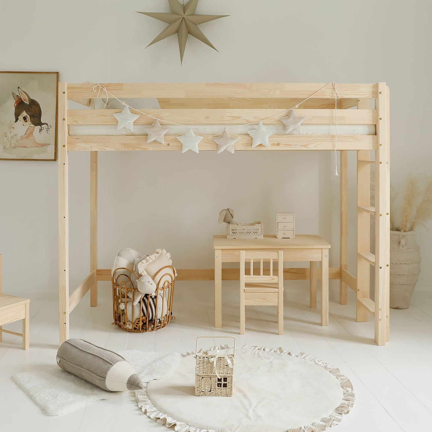 Velvet Star Garland  - Pink