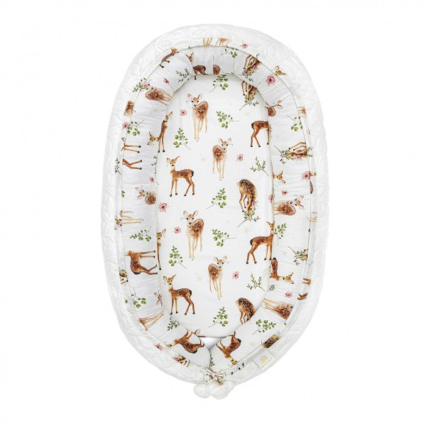 Bambus Ungbarnahreiður Deluxe - White Fawns