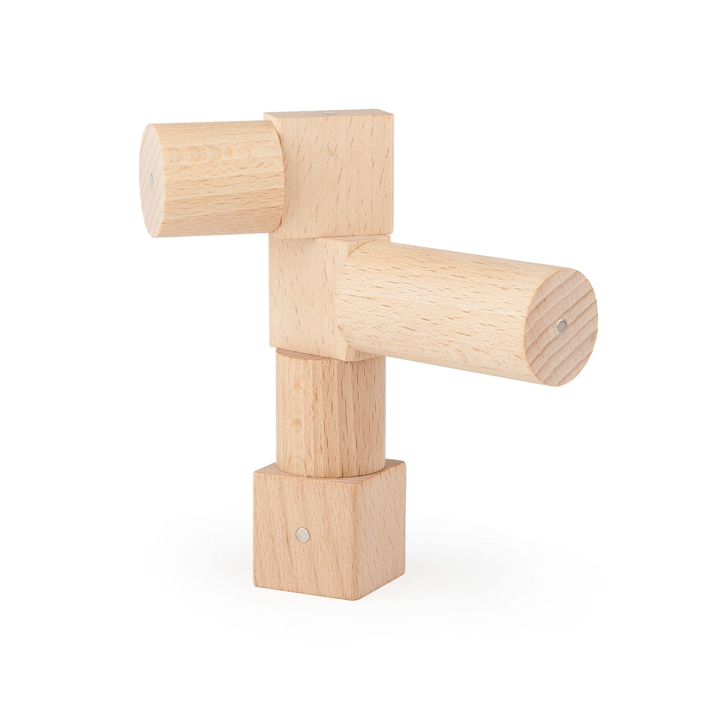 Kooglo Magnetic Trékubbar Mini - 30stk - Natural
