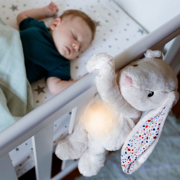 Lumi Humming Bunny with night light and lullabies - Cream