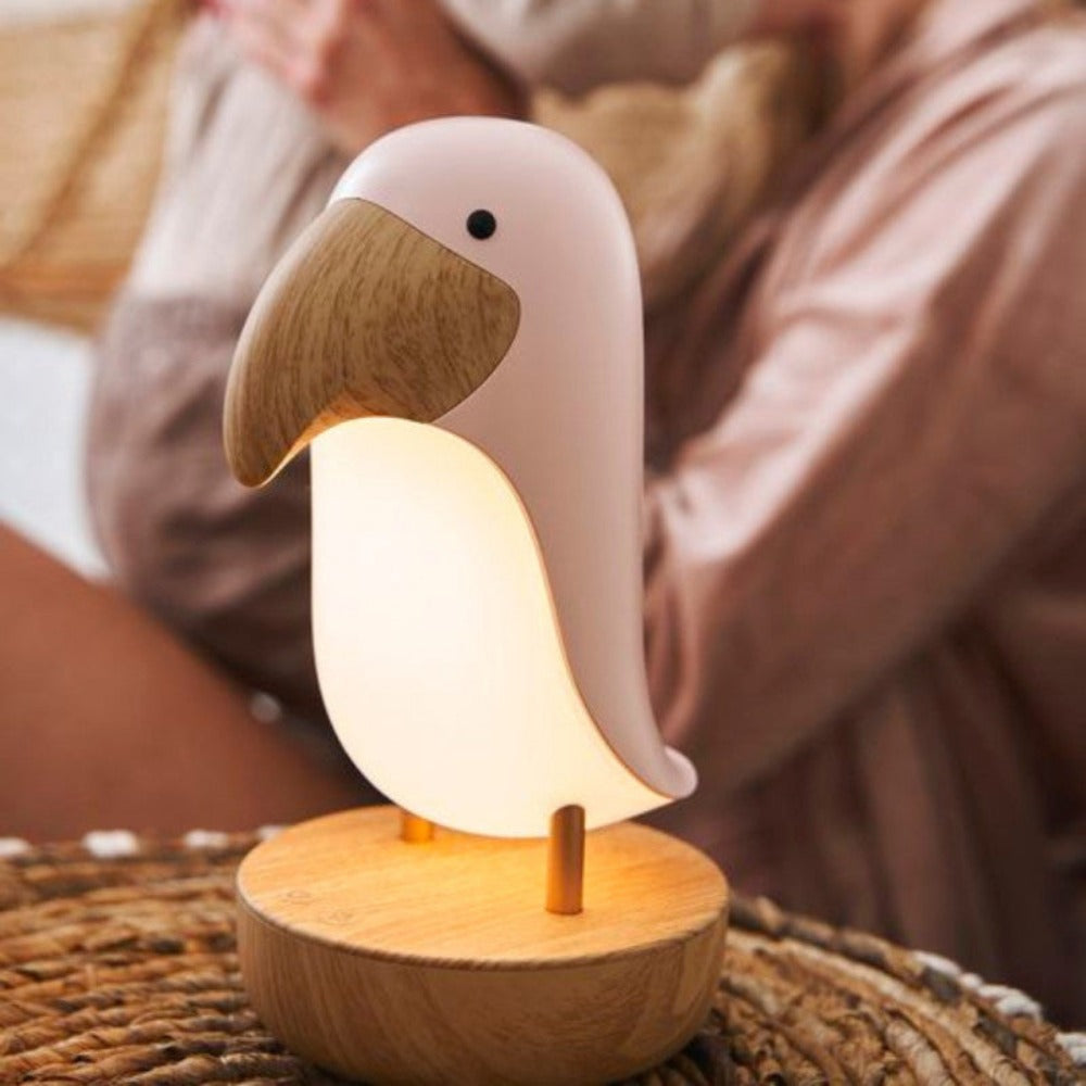 Puffin Lampi með bluetooth-hátalara - Pink