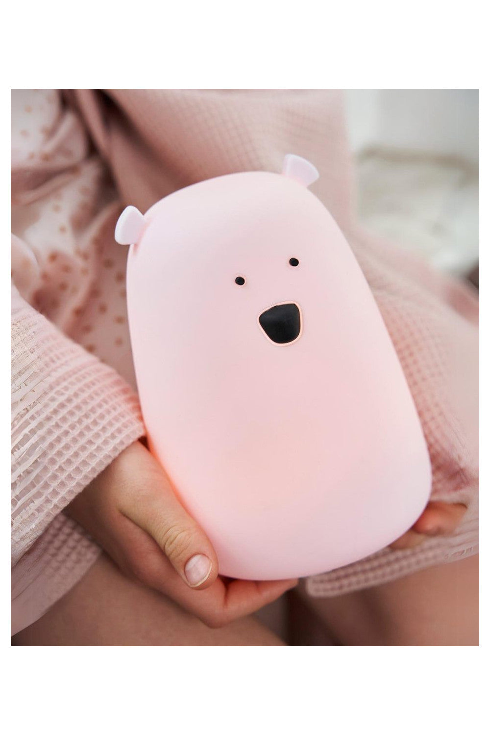 Mjúkur Sílikon Lampi - Bear Pink
